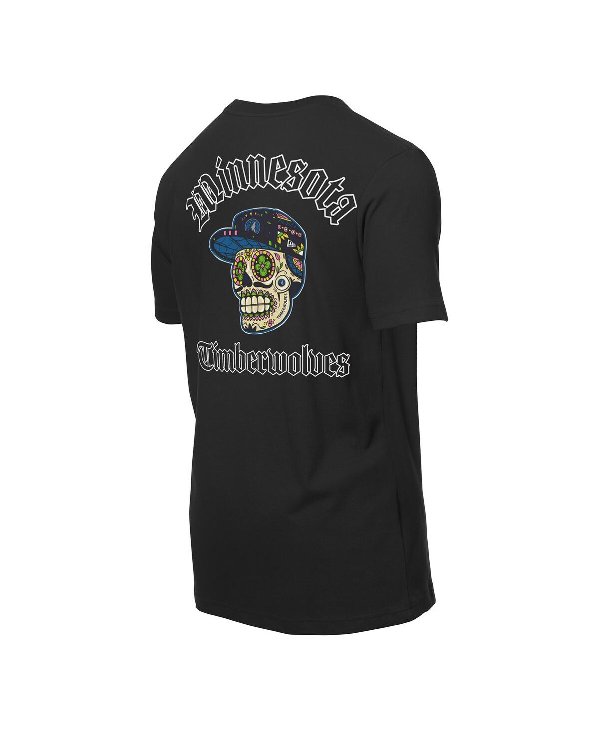 Shop New Era Men's Black Minnesota Timberwolves Sugar Skulls T-shirt