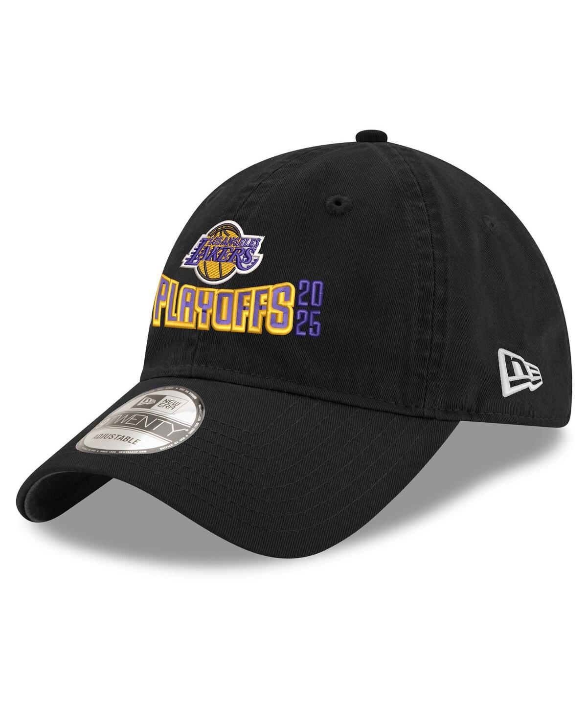 NEW ERA MEN'S BLACK LOS ANGELES LAKERS 2025 NBA PLAYOFFS 9TWENTY ADJUSTABLE HAT 