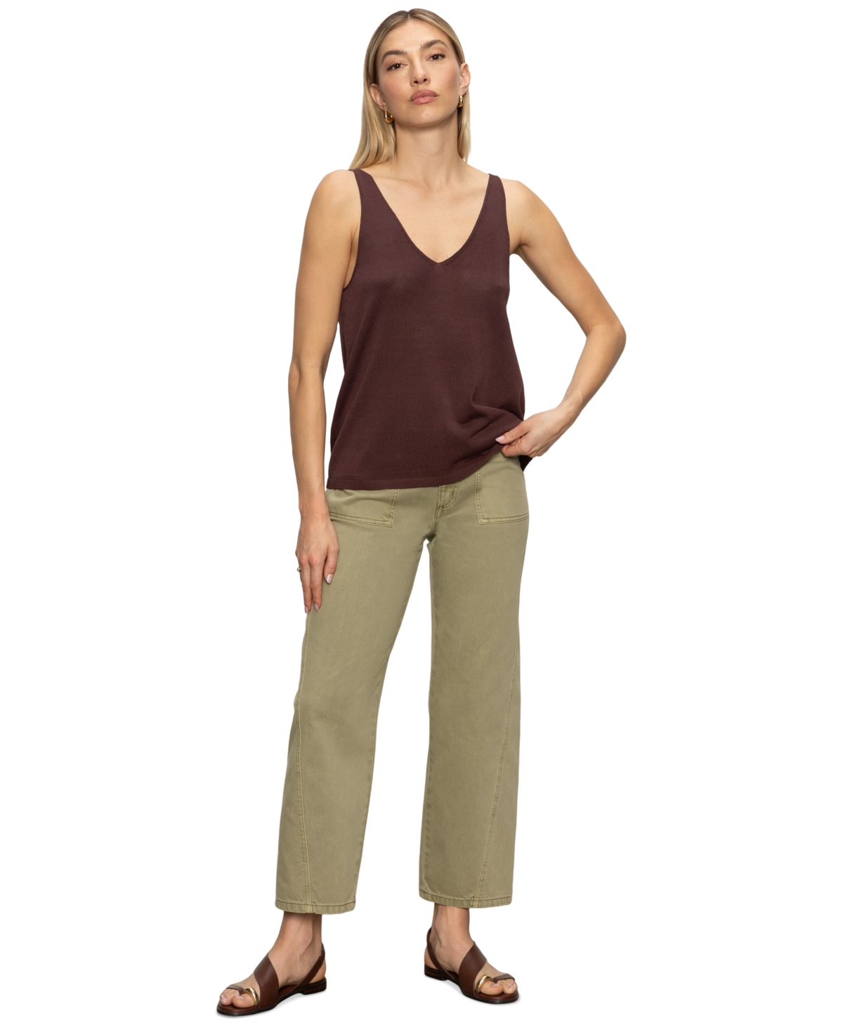Women's V-Neck Sleeveless Pullover Sweater - Mesa