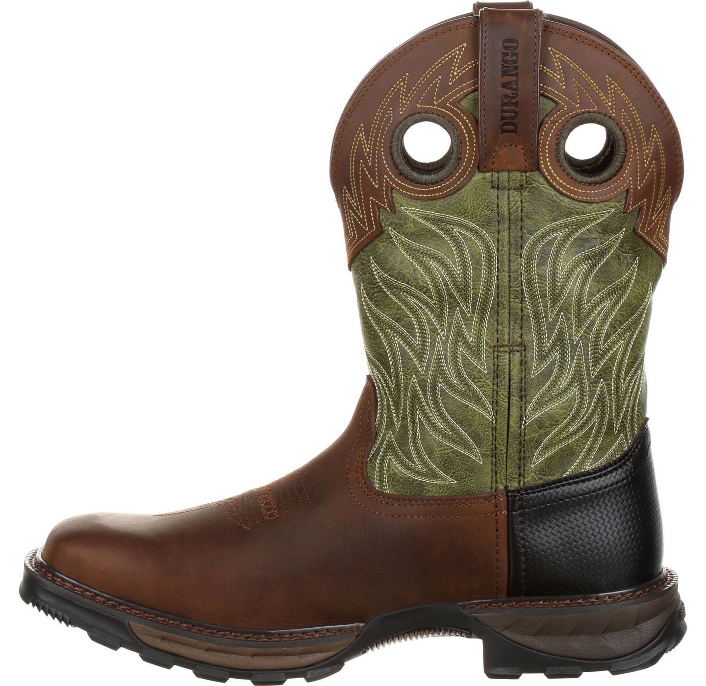 Мужские ботинки Durango Maverick XP Waterproof Western Work Boot, цвет: Коричневый / Зелёный — фото 6