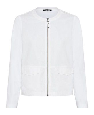 Women's Mixed Media Zip Front Jacket