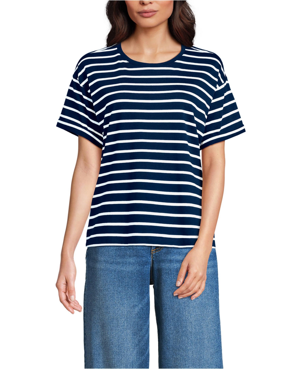 Women's Oversized Supima Short Sleeve Crew Neck T-Shirt - White