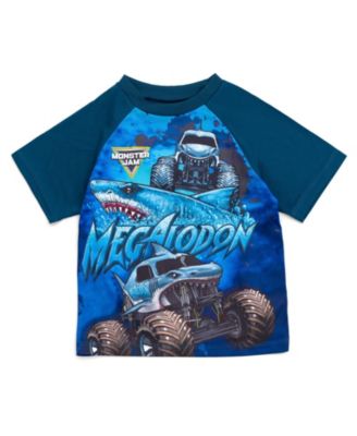 Toddler Boys Grave Digger El Toro Loco Megalodon T-Shirt Tank Top and French Terry Shorts 3 Piece Set to