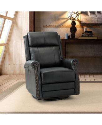 30.5" Wide Genuine Leather Manual Recline, Contemporary Style Osvaldo Recliner Chair