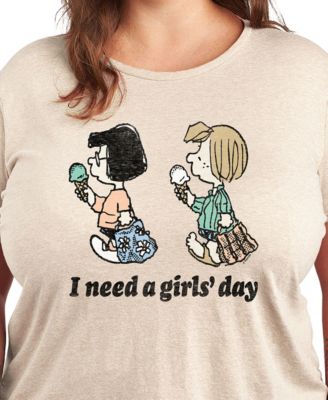 Plus Size Peanuts Need a Girls Day Graphic T-Shirt