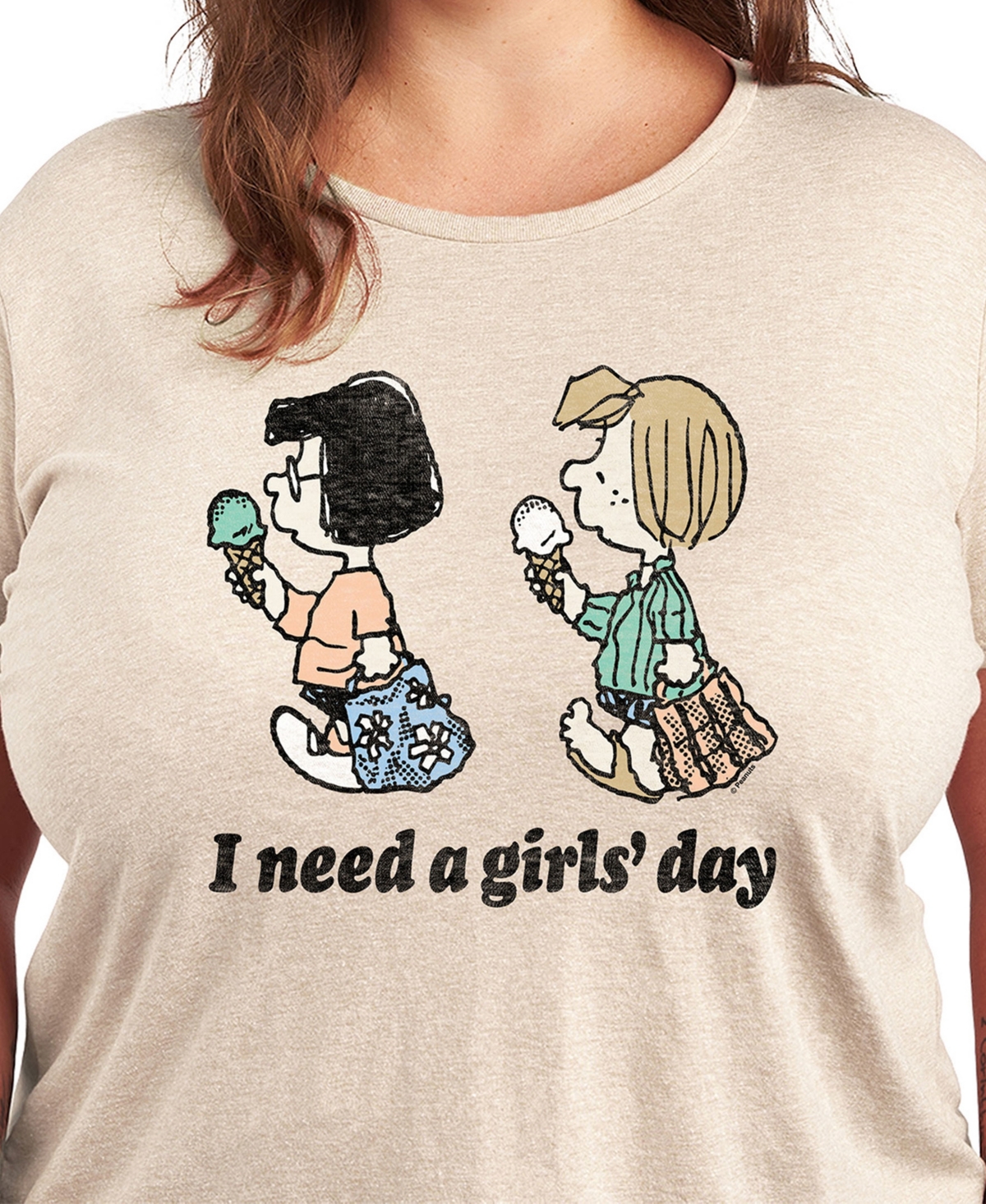 Hybrid Apparel Plus Size Peanuts Need A Girls Day Graphic T-shirt