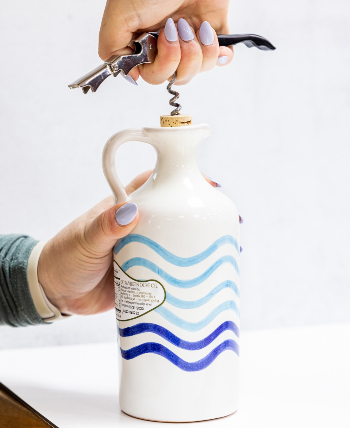 Zia Pia Waves Extra Virgin Olive Oil Ceramic