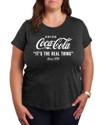 Plus Size Coca-Cola The Real Thing Graphic T-Shirt