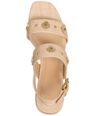 kate spade new york Women's Spade Flower Studded Block Heel