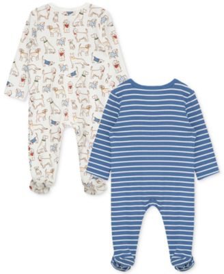 Baby Boys Pup Parade Footed Coveralls, 2 Pack  