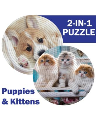 Spin Flip Puzzle: Puppies & Kittens 2L