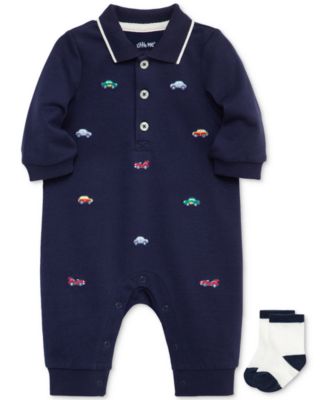 Baby Boys Cars Coverall & Socks, 2 Piece Set