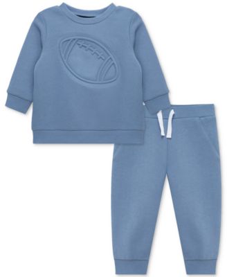 Little Me - Baby Boys Football Sweatshirt & Pants, 2 Piece Set