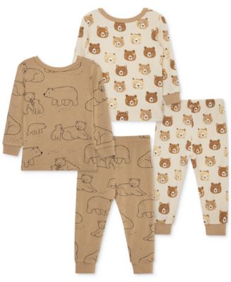 Baby Boys Bears Pajamas, 4 Piece Set 