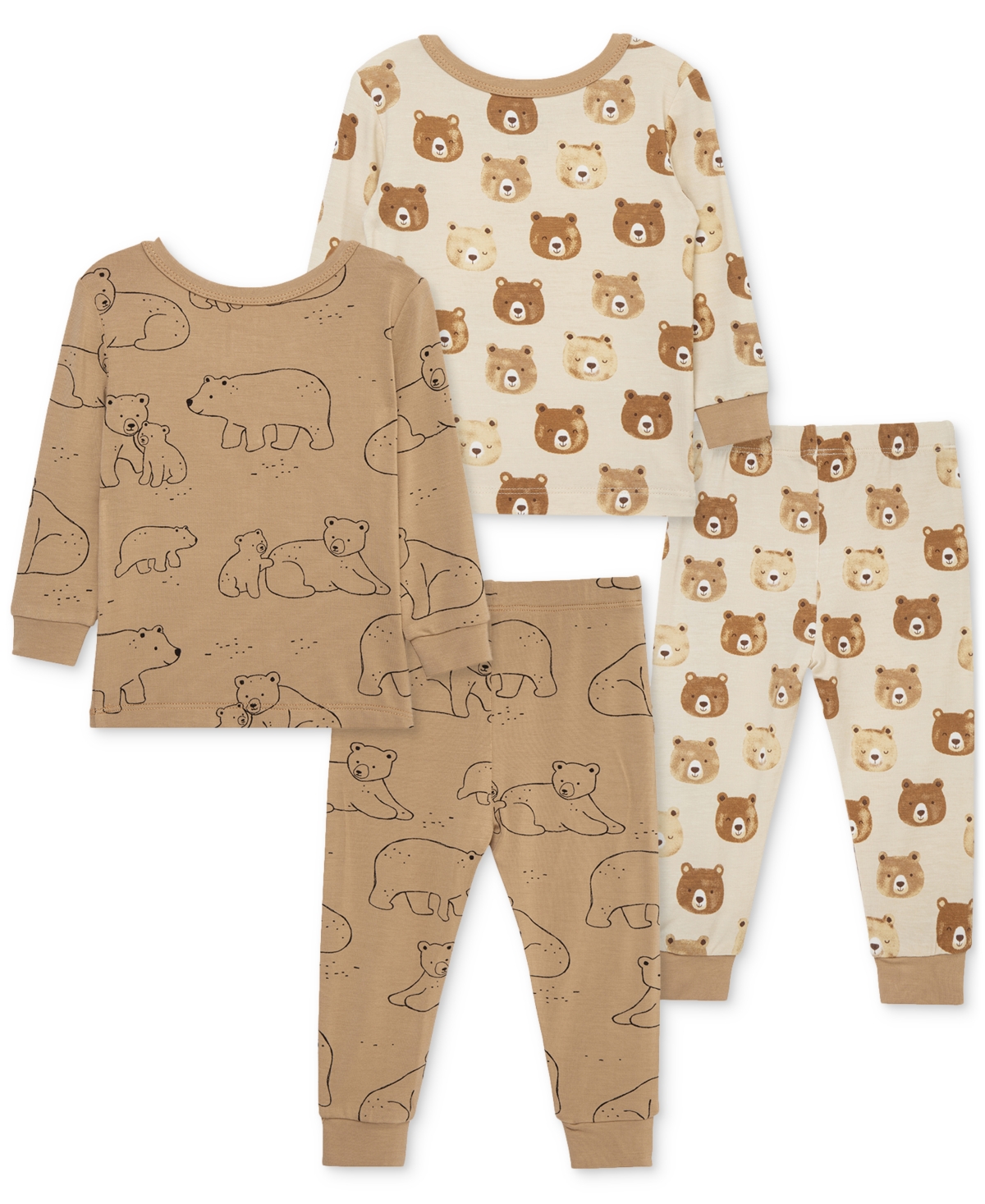 Little Me Baby Boys Bears Pajamas, 4 Piece Set In Multi