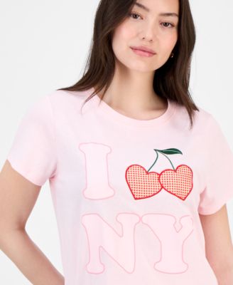 Juniors' New York Appliqu&eacute; Graphic T-Shirt