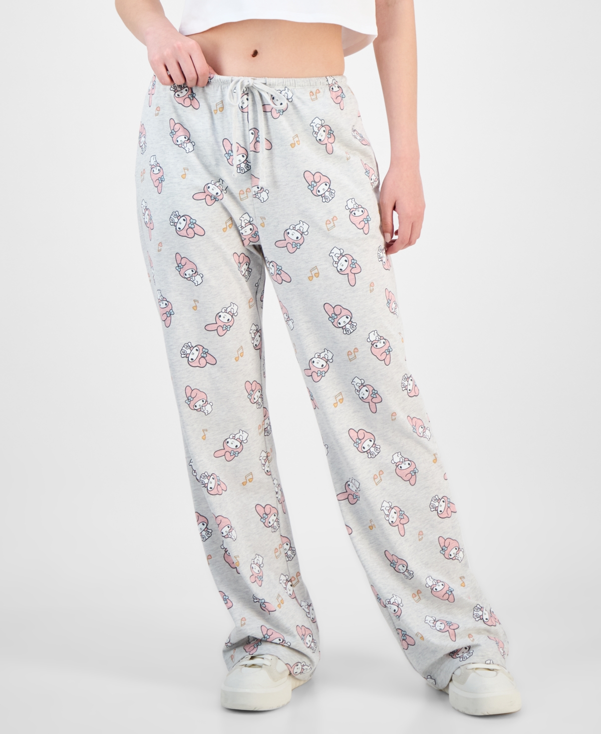 Love Tribe Junior's My Melody Allover-print Drawstring Pants In Brown