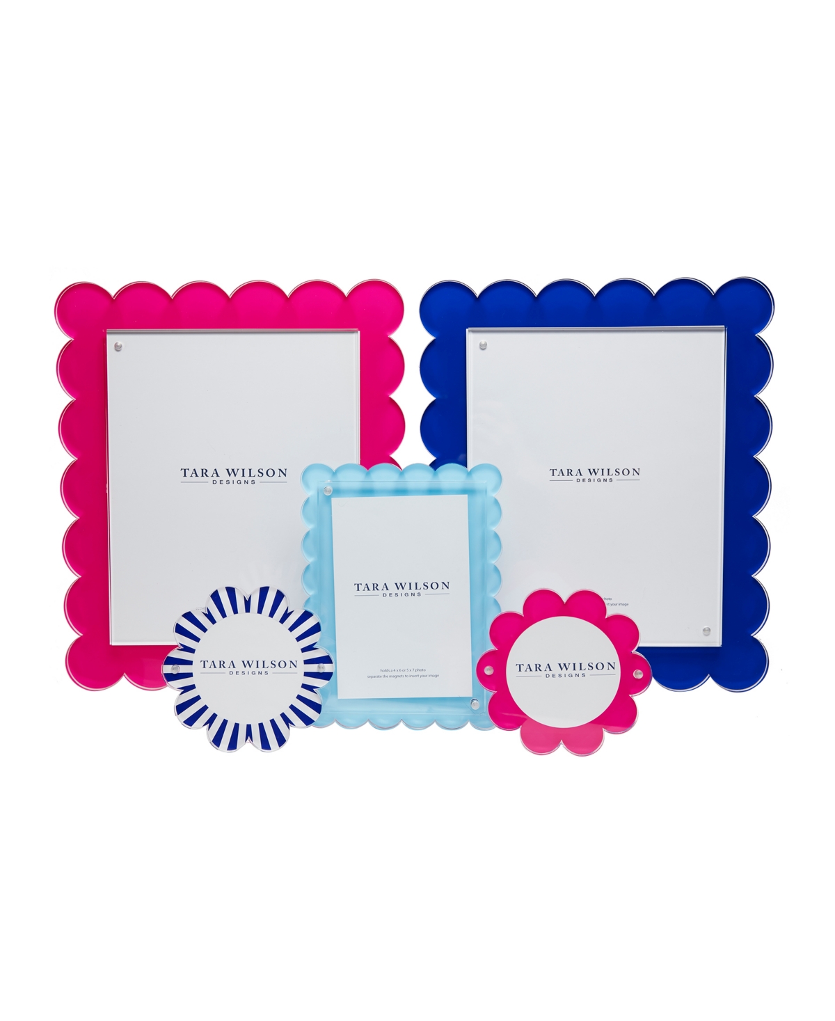 TARA WILSON DESIGNS SCALLOP FRAME, 4" X 6", 5" X 7" 