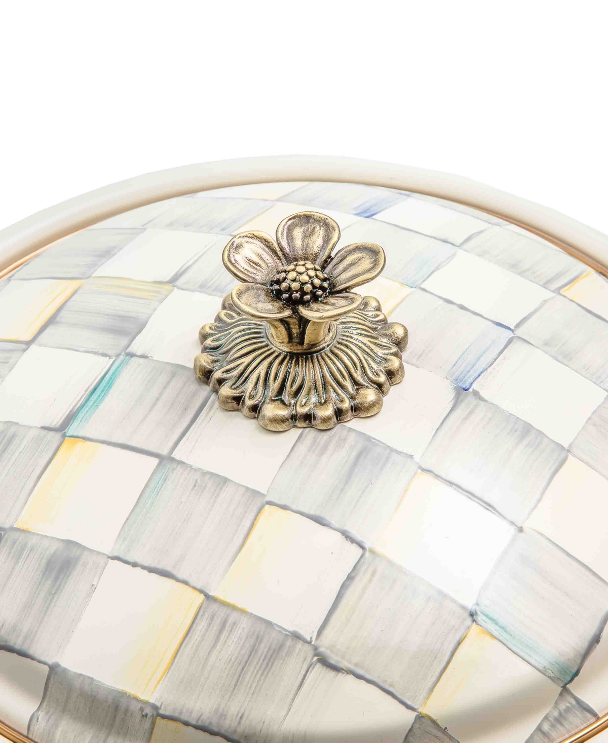 Mackenzie-childs Sterling Check Medium Casserole Dish In Multi