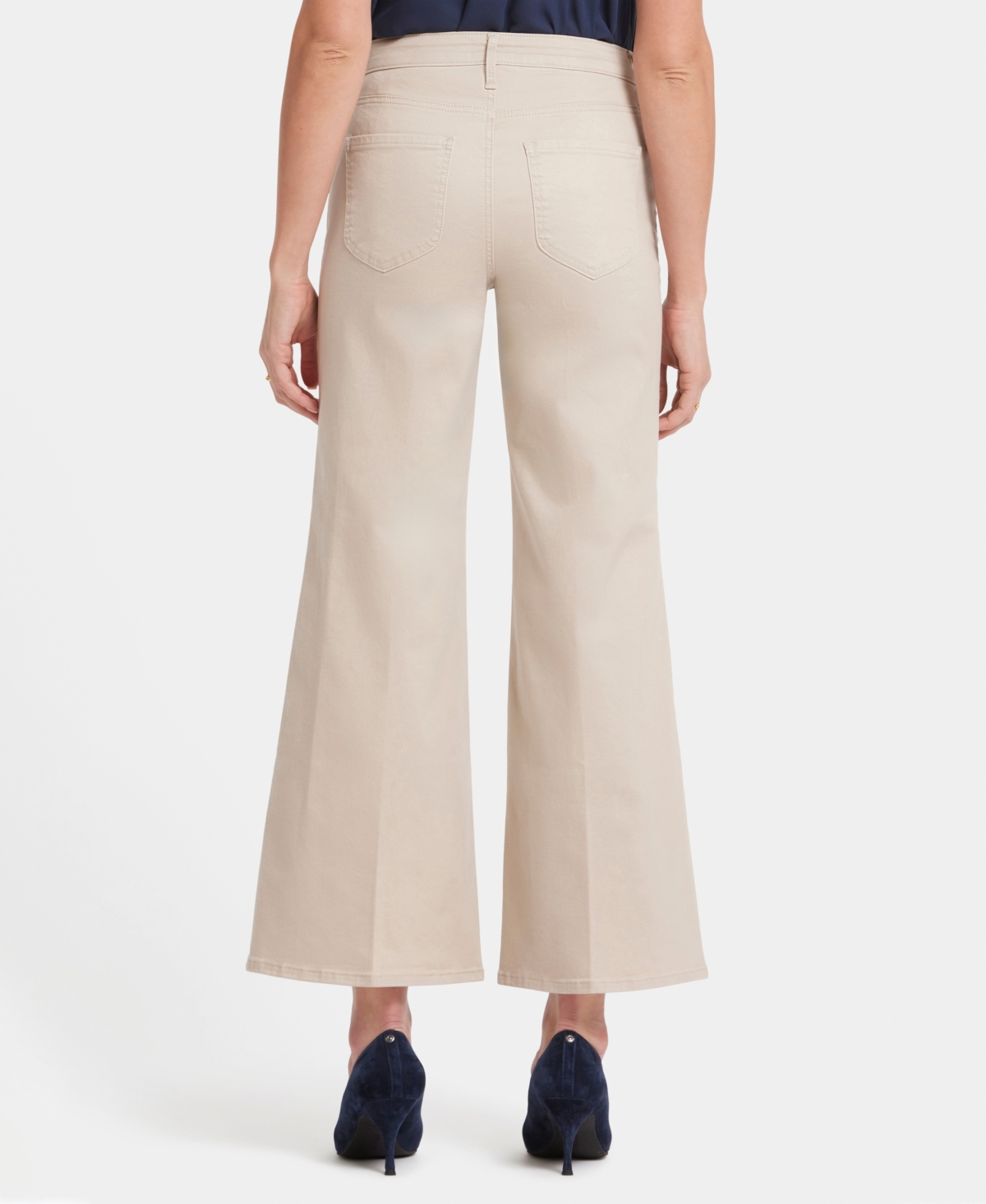 Nydj Whitney High Waist Wide Leg Pants In Neutral