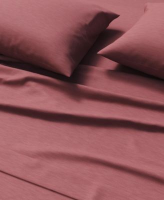Linery & Co Heathered Melange Cotton Jersey Knit Sheet Set
