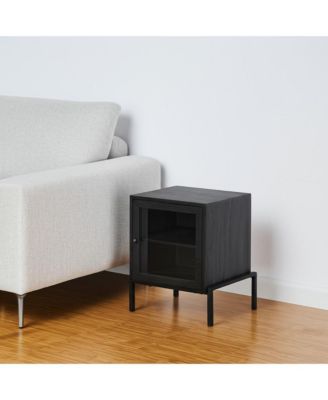 Rustic Solid Wood Square End Table – Natural Grain Finish