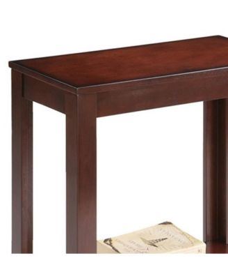 End Table with Shelf for Living Room or Bedroom Storage and Display