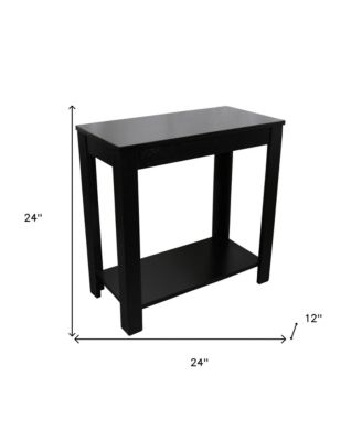 End Table with Shelf for Living Room or Bedroom Storage and Display