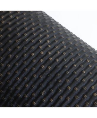 Set of 2 Black Dimpled Metal Cachepot Planters with Black Metal Legs