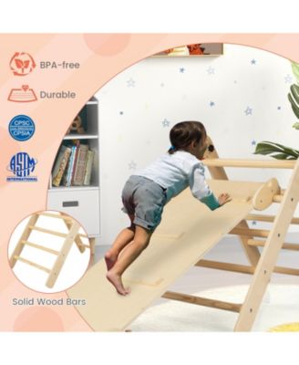 3-in-1 Climbing Set Foldable and Adjustable Kids Triangle Set