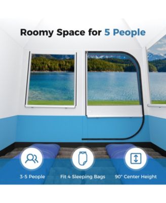 5 Person Camping Tent with Mesh Windows and Carrying Bag for Camping Hiking Traveling