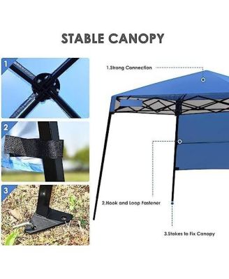 7 x 7 Feet Pop-up Canopy Tent with Carry Bag and 4 Stakes