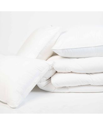 Firm 700 Fill Power Luxury White Duck Down Bed Pillow - King