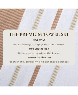 Luxurious Cotton Decorative Hand Towel Set, 4-Piece