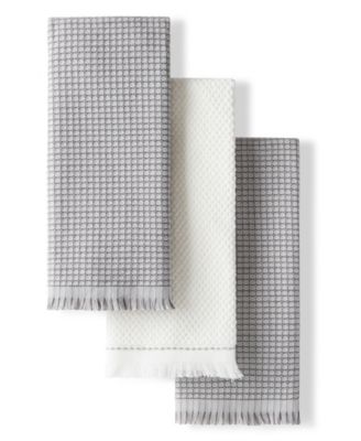 Gourmet Series Gridlines Kitchen Towels Set of 3, 18" x 28"