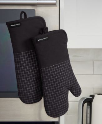 Gourmet Series Gridlines Oven Mitts Set, Pack of 2