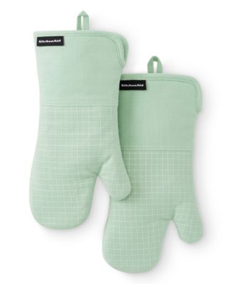 Gourmet Series Gridlines Oven Mitts Set, Pack of 2
