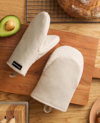 Gourmet Series Gridlines Mini Oven Mitts Set, Pack of 2