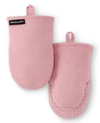 Gourmet Series Gridlines Mini Oven Mitts Set, Pack of 2