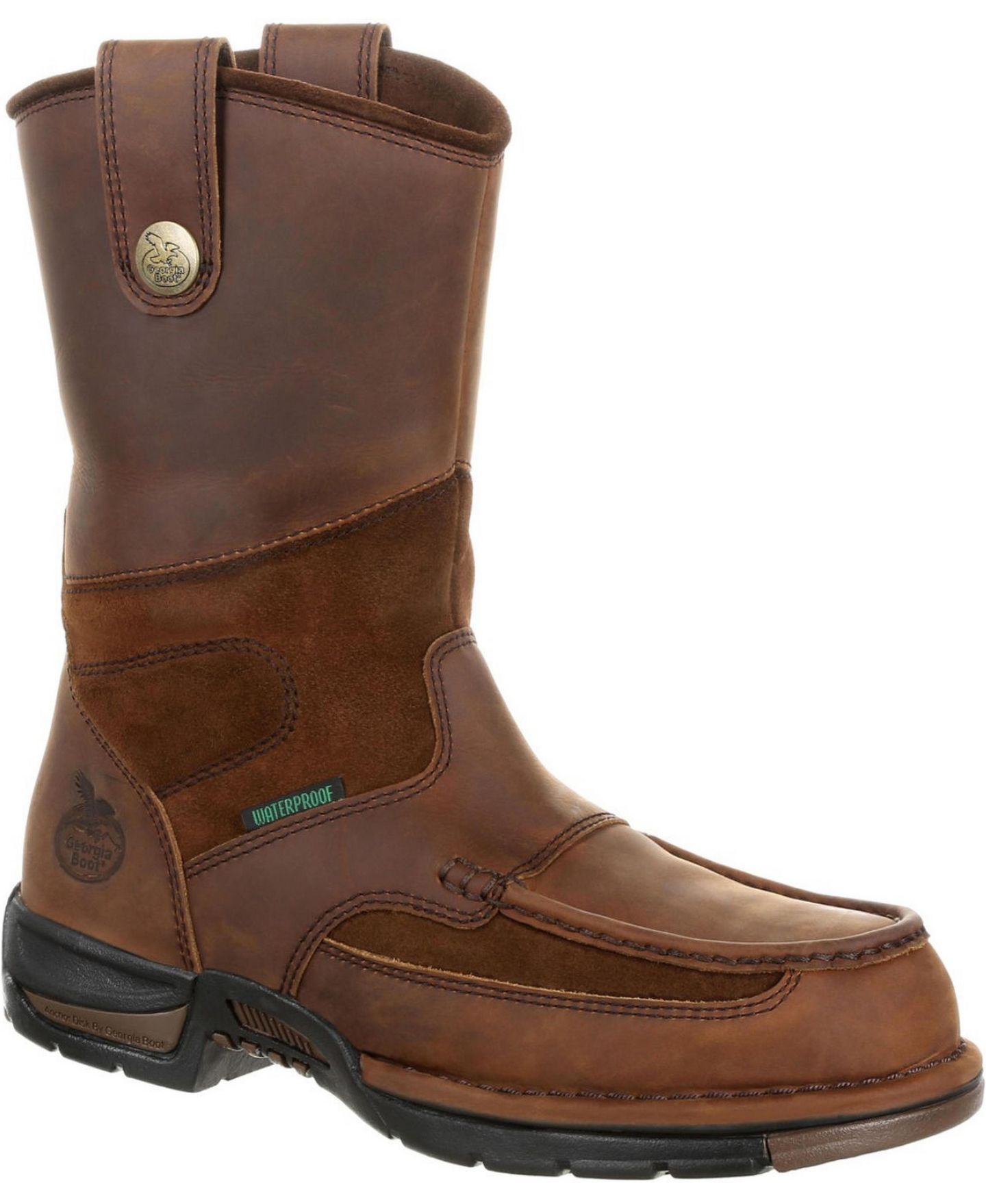 Мужские ботинки GEORGIA BOOT Georgia Athens Steel Toe Waterproof Wellington, цвет: Коричневый — фото 1