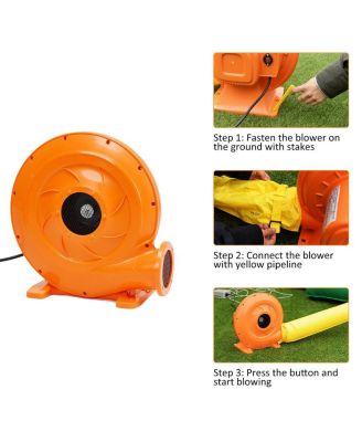 Hippo Inflatable Water Slide Bounce House with Air Blower