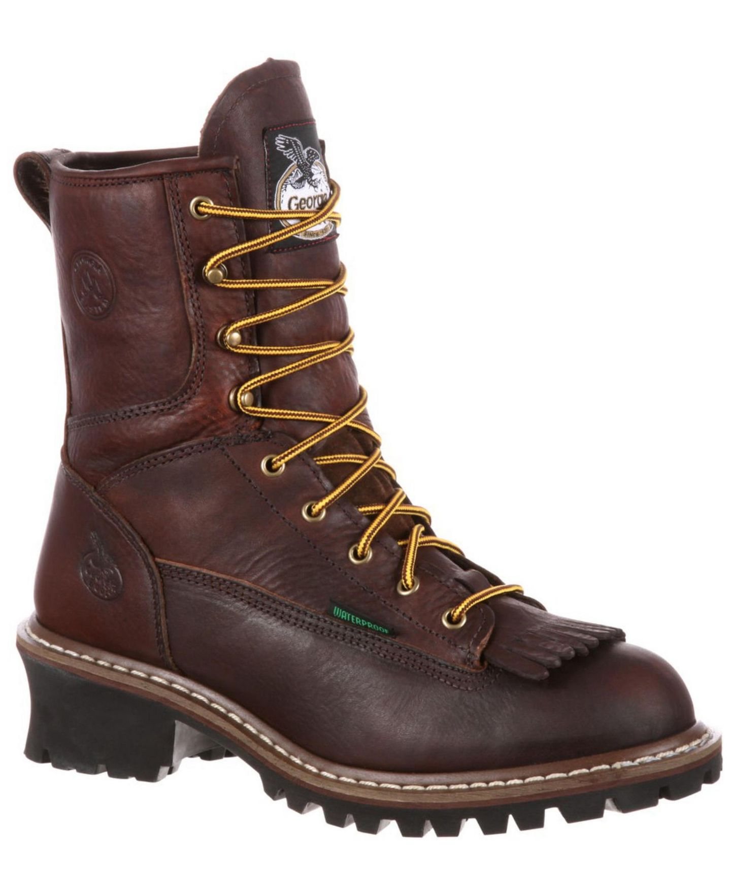 Мужские ботинки GEORGIA BOOT Steel Toe Waterproof Logger Boot, цвет: Шоколадный — фото 1