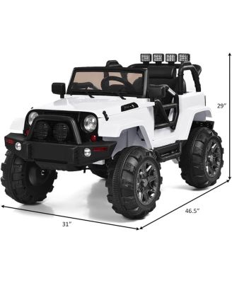 12V Electric Ride On Truck with Parental Remote Control and LED Lights