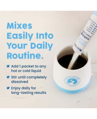 Collagen Peptides Protein Stick Packs - Hydrolyzed Type 1 & 3 Collagen Powder for Skin, Hair, Nails - 30 Servings