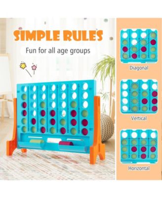 Jumbo 4-to-Score Connect Game Set with Carrying Bag and 42 Coins