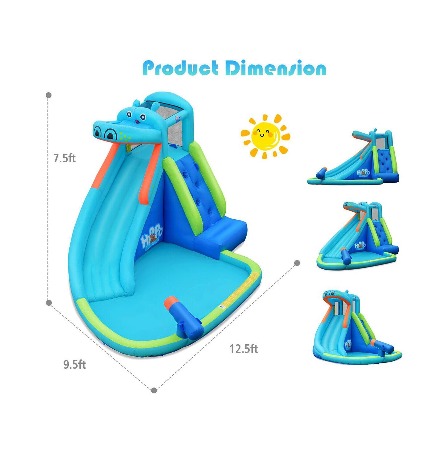 Детская игрушка Mecale Inflatable Water Pool with Splash and Slide, цвет: Синий — фото 3