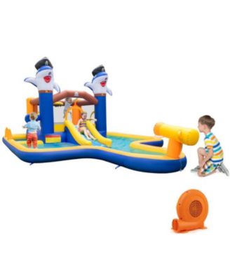 7-In-1 Water Slide Park with Splash Pool and Water Cannon without Blower