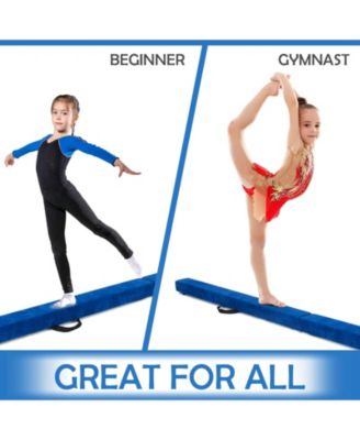 Folding Balance Beam with Solid Wood Base and Anti-slip Bottom