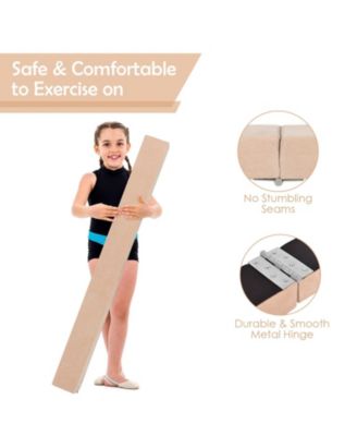 Folding Balance Beam with Solid Wood Base and Anti-slip Bottom