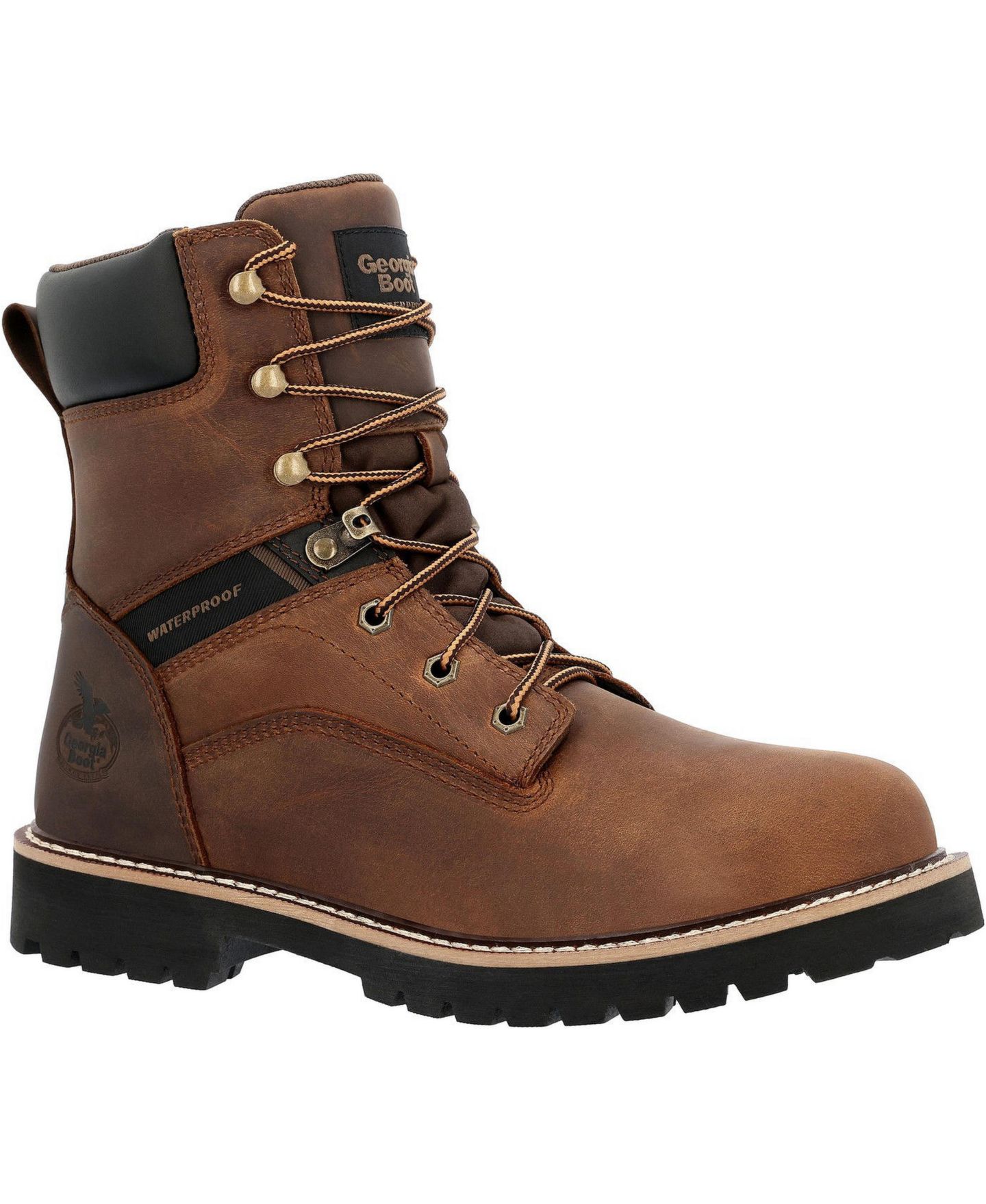 Мужские ботинки GEORGIA BOOT Core 37 Waterproof 8" Work Boot, цвет: Коричневый — фото 1